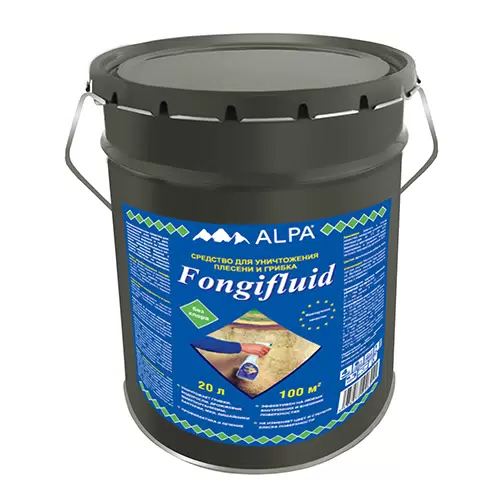 Средство от плесени и грибка ALPA Fongifluid убивает мха, лишайника, плесени, грибка 20 л