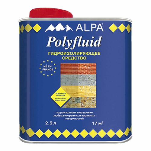 Гидроизолирующее средство ALPA Polyfluid защита от влаги 2.5 л