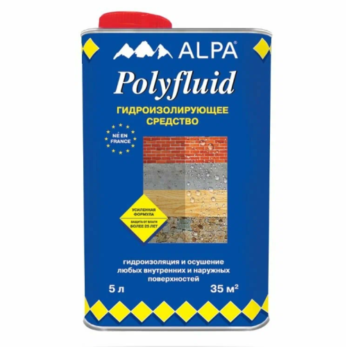 Гидроизолирующее средство ALPA Polyfluid защита от влаги 5 л