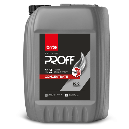 Грунт концентрат универсальный BRITE PROFESSIONAL 1:3 влагозащитный 10 л
