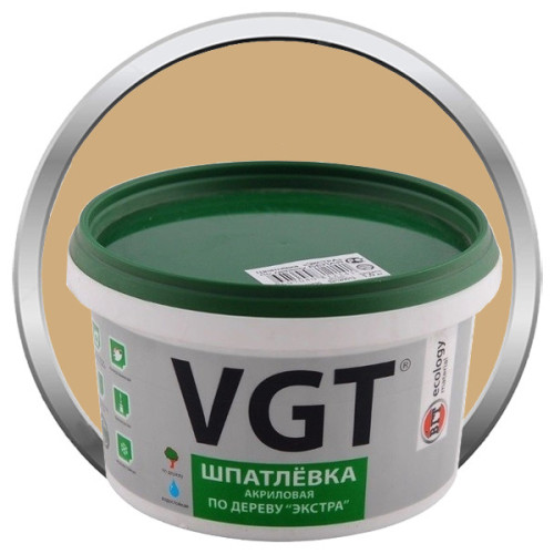 Шпатлевка по дереву VGT Экстра акриловая, универсальная, бук 1 кг