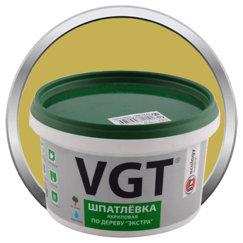 Шпатлевка по дереву VGT Экстра акриловая, универсальная, дуб 1 кг