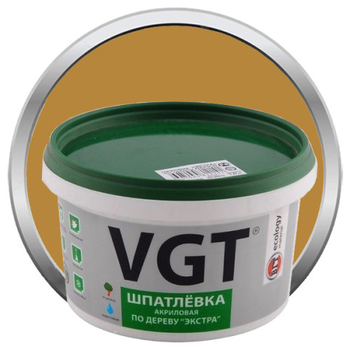 Шпатлевка по дереву VGT Экстра акриловая, универсальная, лиственница 1 кг